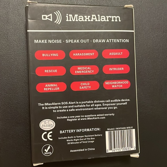 iMax Alarm SOS Alert personal safety and security keychain - Picture 2 of 5